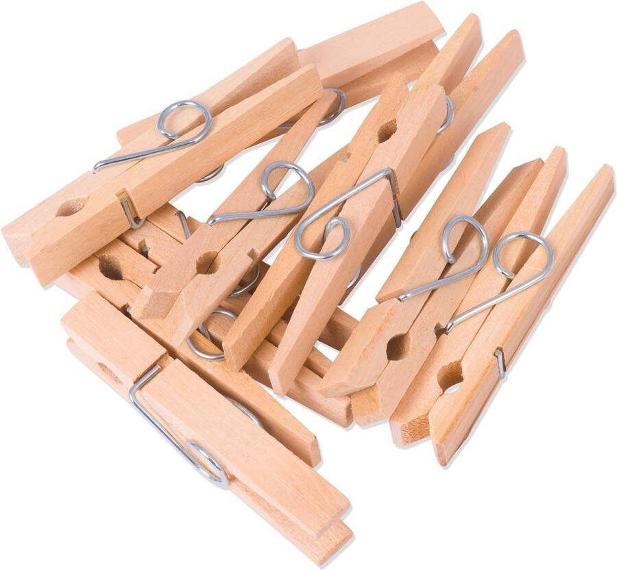 Doodadeals 20 Houten Wasknijpers – Bamboe – Milieuvriendelijk – 6 cm