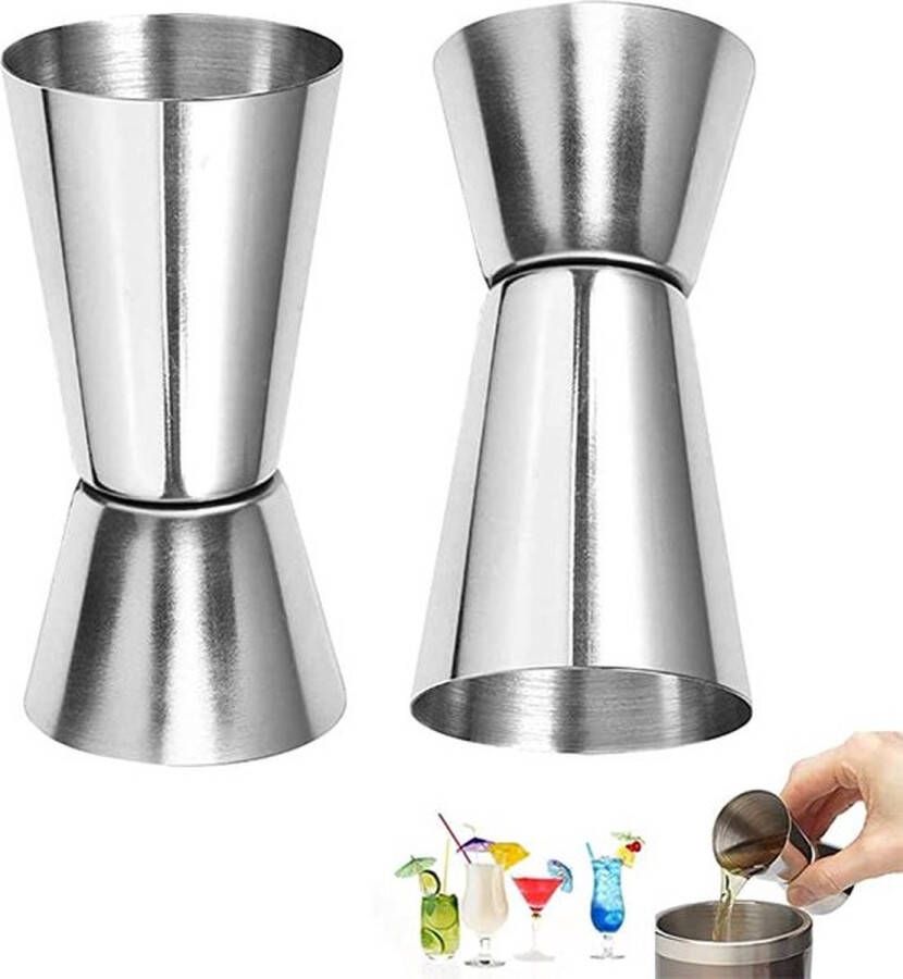 Doodadeals Barmaatje – Cocktail Maatbeker – Cocktailmaatje – Jigger – 20 40ml – RVS – 2 Stuks