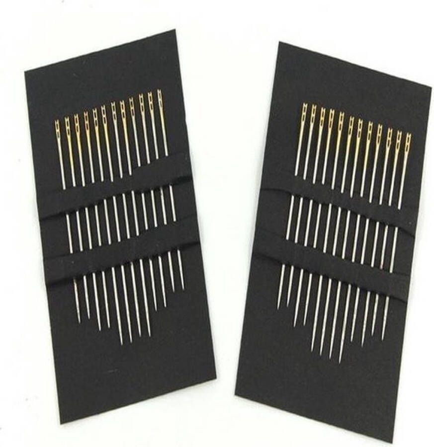 Doodadeals Dubbeloogs naalden 3 maten 12 stuks Naaldenset Stopnaalden Borduurnaalden