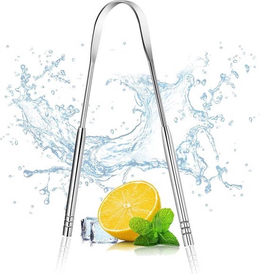 Doodadeals Hygiënische Tongschraper – Tongreiniger – Tegen Slechte Adem – Antibacterieel RVS