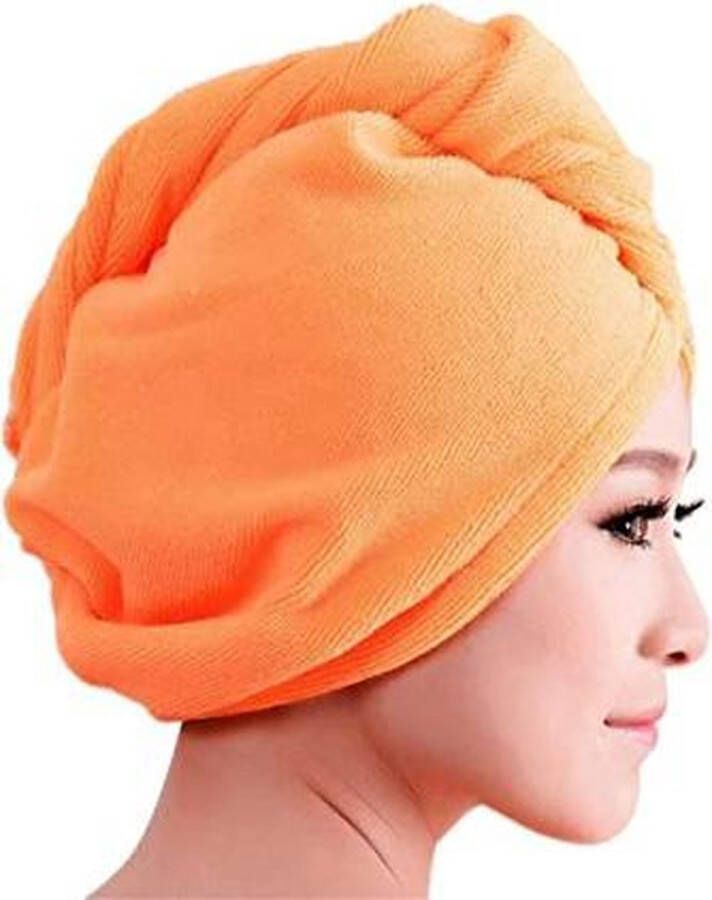 Doodadeals ® | Microvezel Handdoek Haar | Krullend Haar & Stijl Haar | Haarhanddoek Microvezel | Hair Towel | Microvezel Handdoek | Sneldrogend | Oranje | 2 Stuks