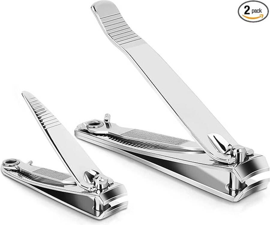 Doodadeals Nagelknipper Set – Groot en Klein – Met Vijl – Teennagelknipper – Knipper voor Harde Nagels