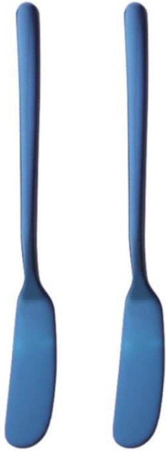 Doodadeals Smeermessen – Smeermessenset – Botermesjes – Kaasmesjes – Smeer Mesjes – Blauw – 2 Stuks