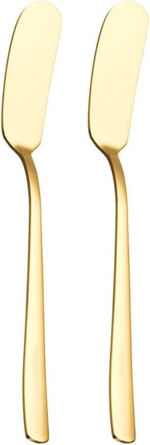 Doodadeals Smeermessen – Smeermessenset – Botermesjes – Kaasmesjes – Smeer Mesjes – Goud – 2 Stuks