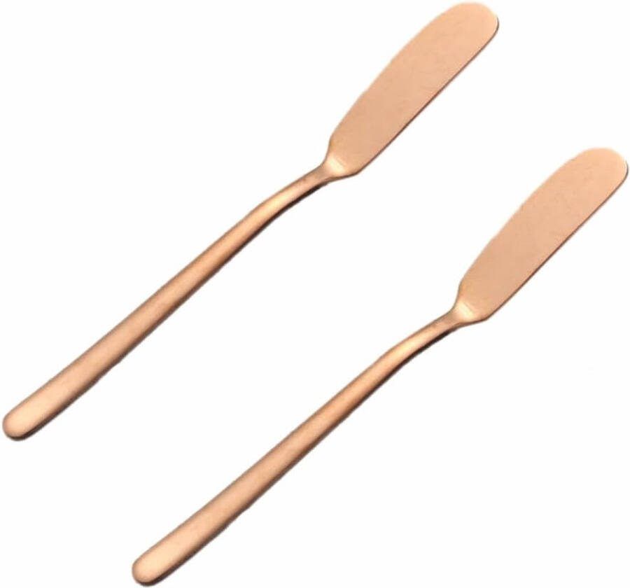 Doodadeals Smeermessen – Smeermessenset – Botermesjes – Kaasmesjes – Smeer Mesjes – Koper – 2 Stuks