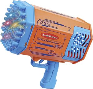 Doohickey Bazooka Bubble gun Bellenblaas pistool – blauw geel Bellenblazer Bellenblaasmachine voor kinderen volwassenen feestjes en bruiloften – incl. batterij en oplader