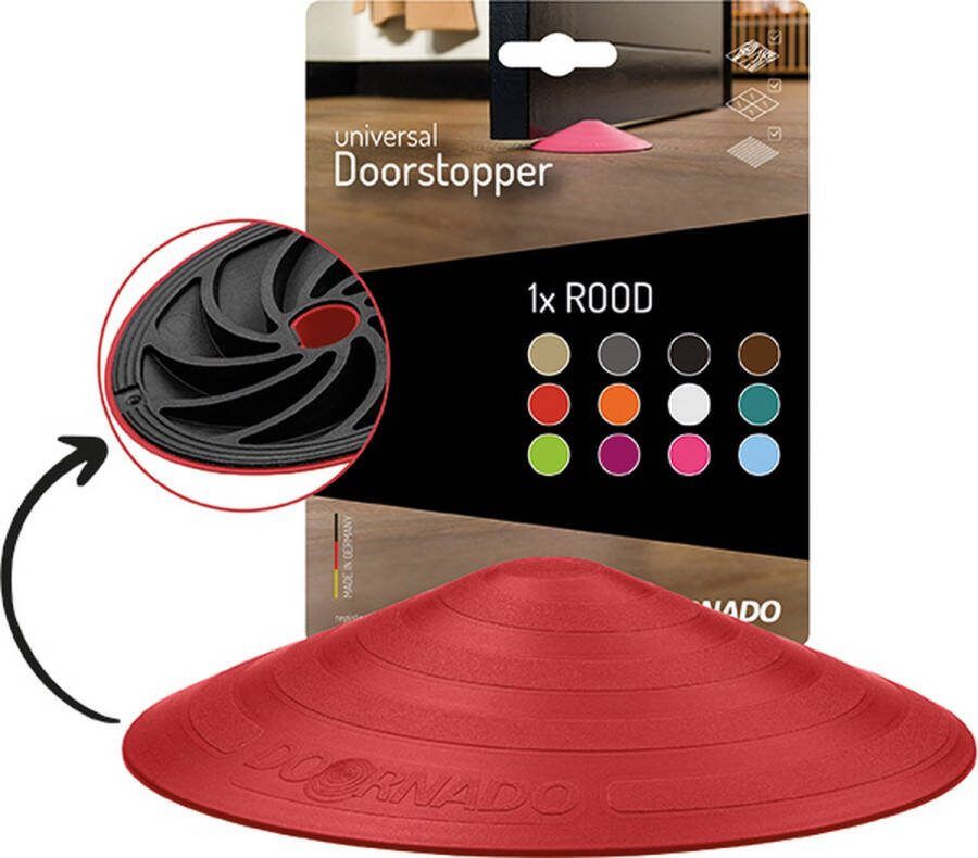 Doornado Deurstopper Deurstoppers voor binnen en buiten 1 stuk deurstop Deurbuffer Rood