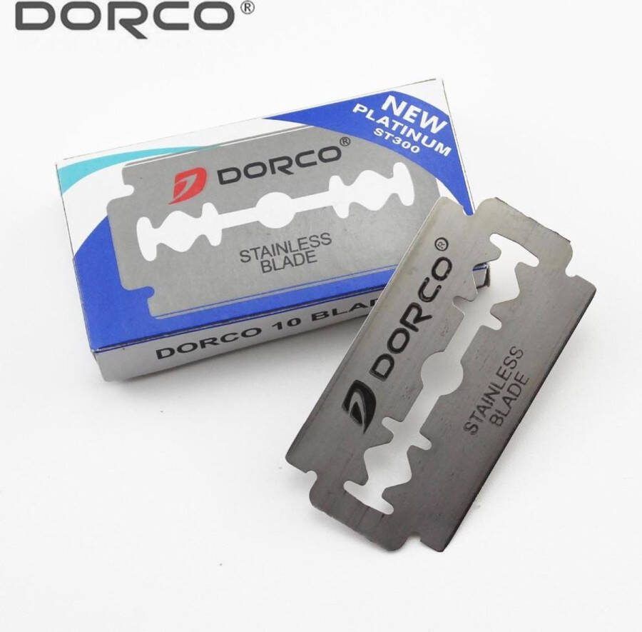 Dorco 100stuks dubbelzijdige scheermesjes| 10x10 Platinum Double Edge Blades 100pcs Shavette of Open Klapmes| Scheermessen