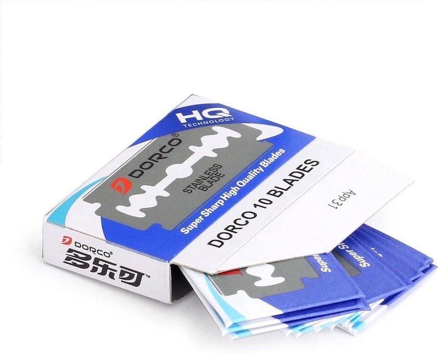 Dorco 50stuks dubbelzijdige scheermesjes| 5x10 Platinum Double Edge Blades 50pcs Shavette of Open Klapmes| Scheermessen