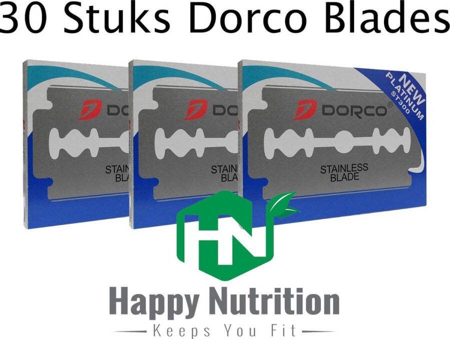 Dorco dubbelzijdige scheermesjes 30 stuks 3x10 Platinum Double Edge Blades 30pcs Shavette of Open Klapmes| Scheermessen