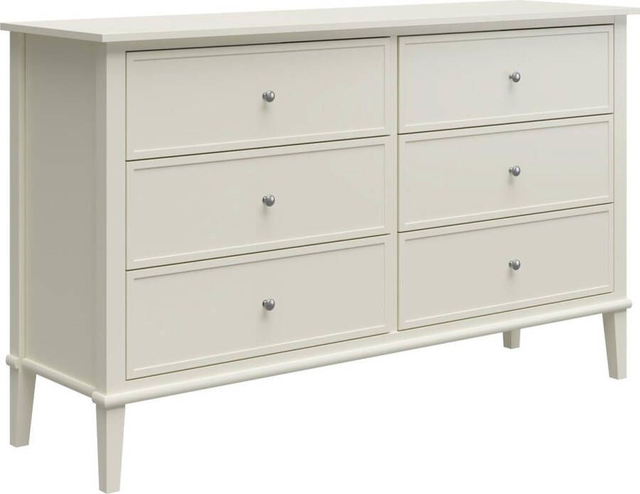 CosmoLiving by Cosmopolitan Kast Westerleigh met 6 laden mdf poten van massief hout hoogte 85 cm breedte 145 cm