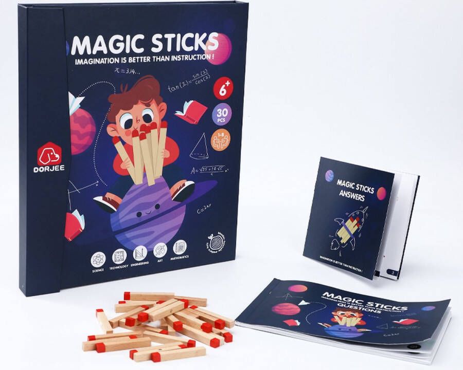 Dorjee Magic Sticks Puzzel houten montessori speelgoed