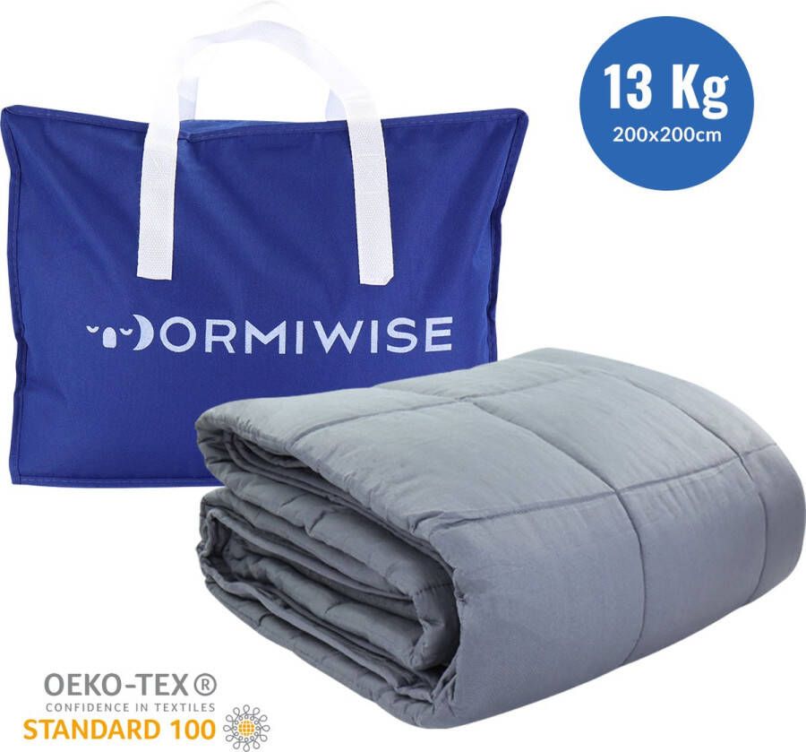 Dormiwise Tweepersoons Verzwaringsdeken 13 KG -200x200cm Zwaartedeken Weighted Blanket Verzwaarde Deken OEKO-TEX Katoen 2 Persoons