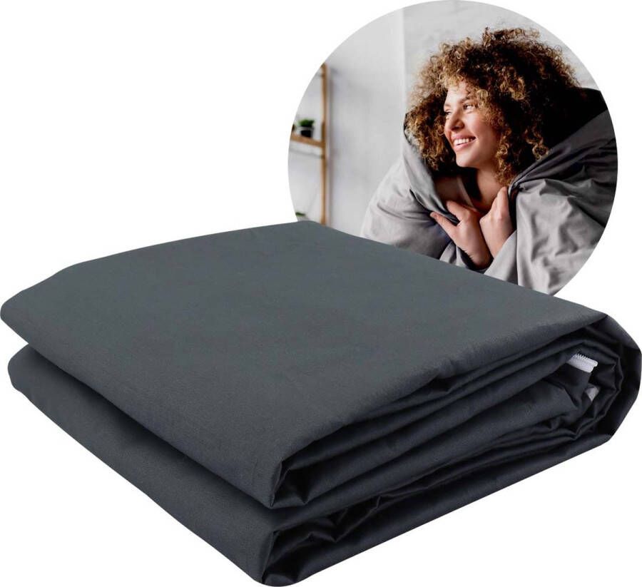 Dormiwise Universele Verzwaringsdeken Hoes met 12 Binders 100% Katoen Weighted Blanket Cover Duvet Deken Dekbedovertrek