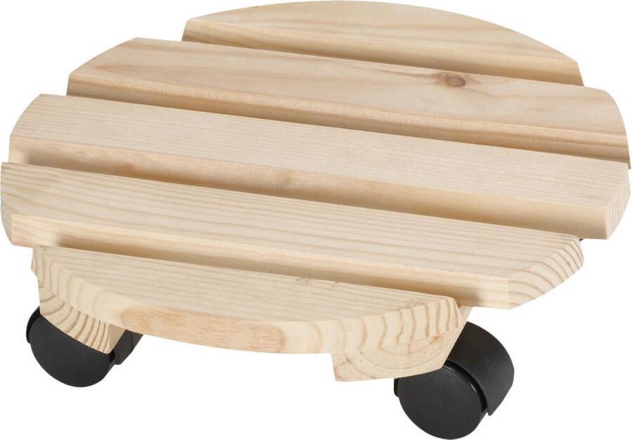 Dörner + Helmer Plantentrolley Economy ø 30 cm Licht Gebeitst