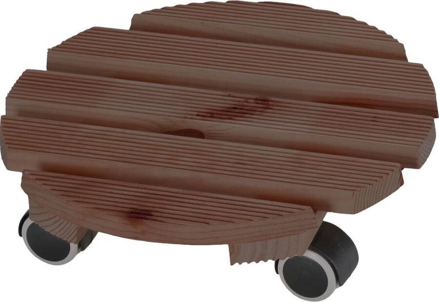 Dörner + Helmer Plantentrolley Lounge ø 30 cm Donker Gebeitst