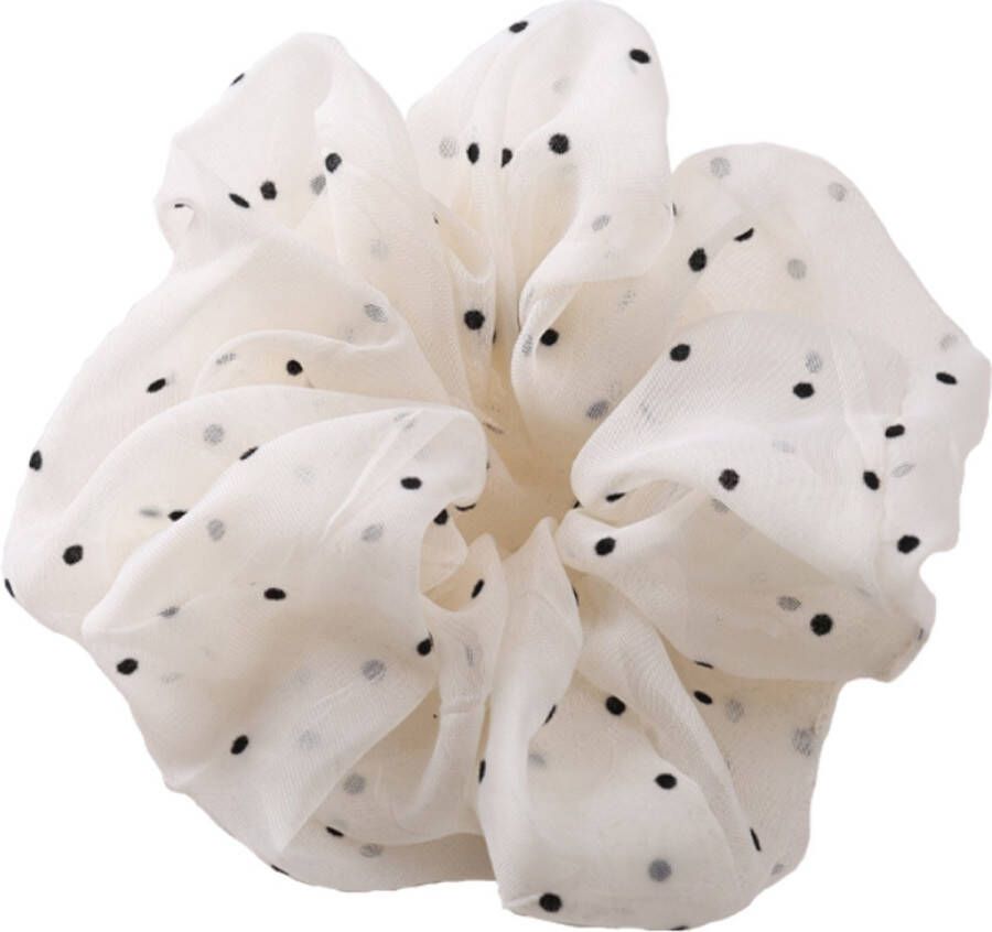 Dottilove Zwart Punten Monochrome Scrunchie Wit Haarklem Sierklem Haar accessoire Sier accessoire
