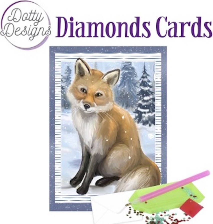 Dotty Designs Diamond Painting Kaart Fox In The Snow