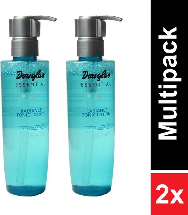 Douglas Essential Radiance Tonic Lotion Face Reinigingslotion gezicht 2 x 200ml – voordeelverpakking