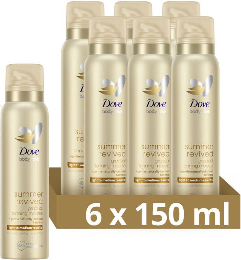 Dove 6x Bodymousse DermaSpa Tan Fair to Medium 150 ml