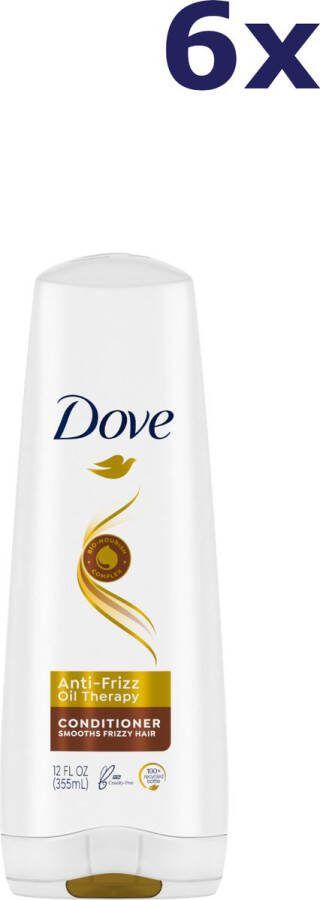 Dove Anti Frizz Nourishing Conditioner to Treat Frizz Voordeelverpakking 6x200 ml