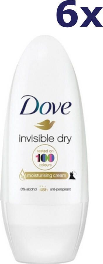 Dove Deodorant roller Invisible Dry 6 x 50 ml