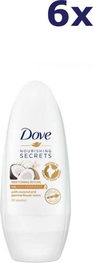 Dove 6x Deodorant Roller Nourising Secrets Restoring 50ml