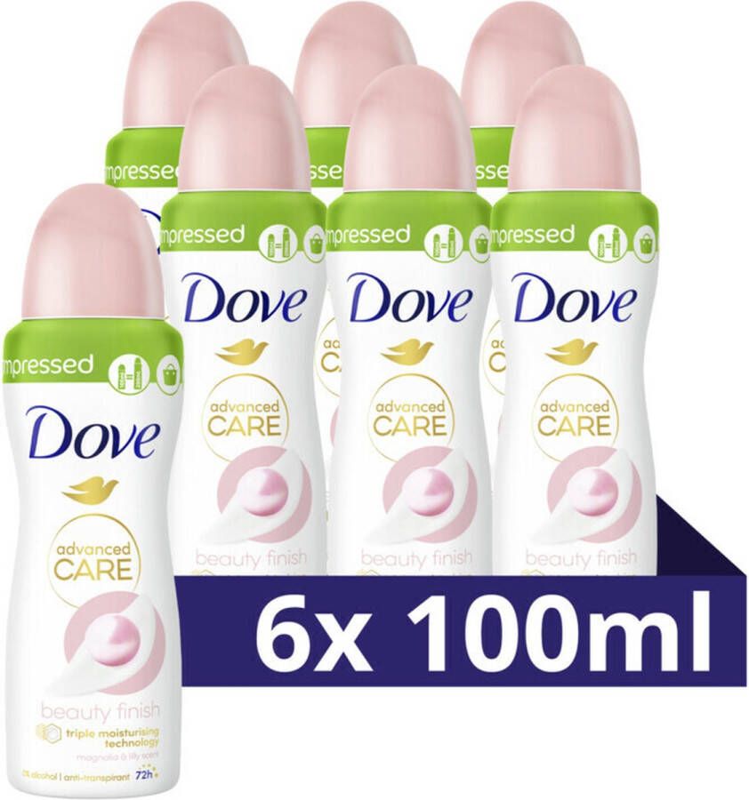 X6 Dove Beauty Finish Compressed Deodorant Spray 100 ML