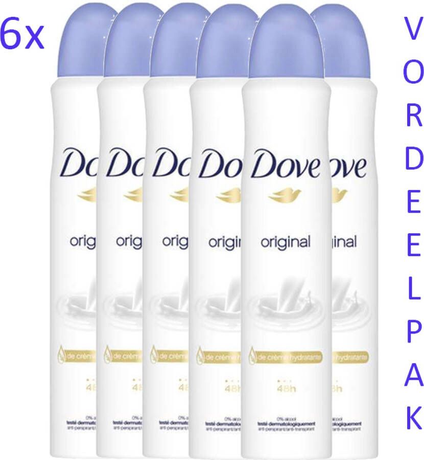 Dove 6x Deodorant Spray Original 200 ml