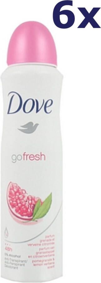Dove Go Fresh Pomegranate and Lemon Verbena Deodorant Spray 150 ml (set van 6)