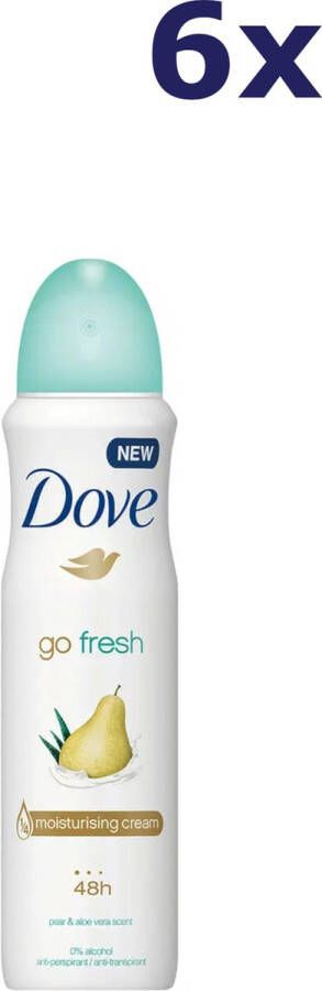 Dove 6x Deospray Go Fresh Peer & Aloe Vera 150 ml