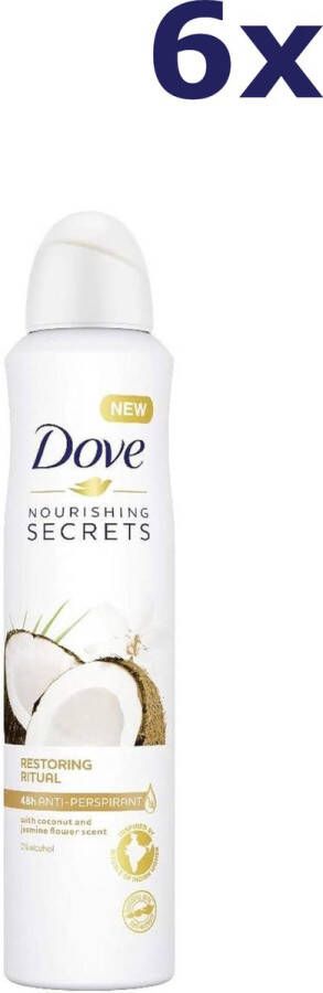 Dove 6x Deospray – Restoring Ritual Coconut & Jasmine 150 ml