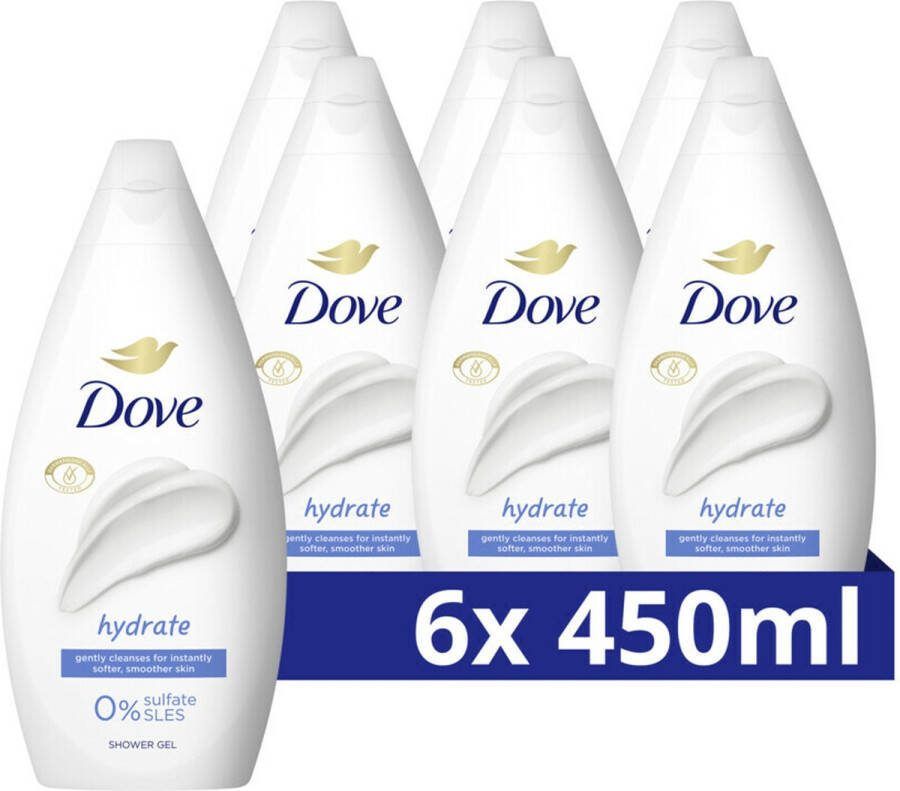 Dove 6x Douchecreme Hydrate 450 ml