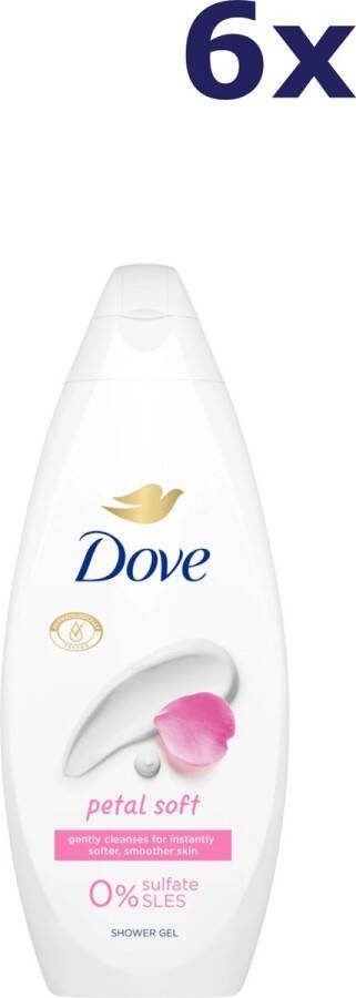 Dove 6x Douchegel – 250ml – petal soft