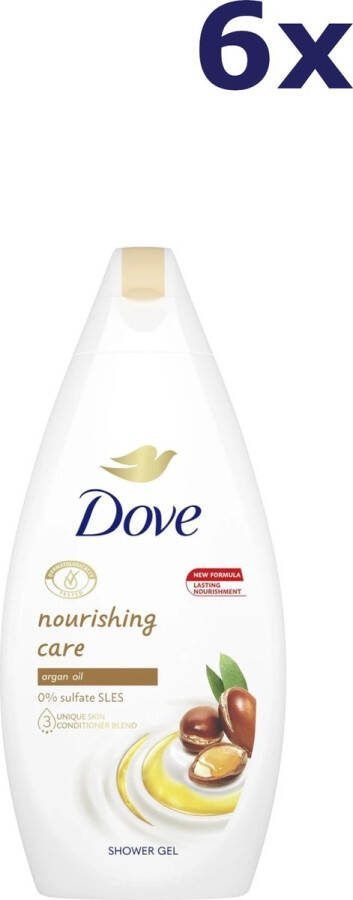 Dove 6x Douchegel 450ml nourishing care- argan oil