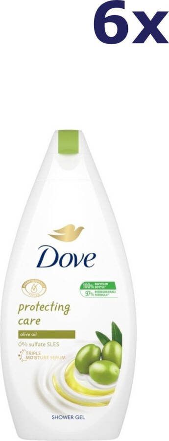 Dove 6x Douchegel 450ml protecting care olijf olie