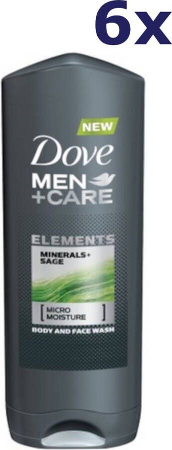 Dove 6x Douchegel Men Care Elements Minerals +sage 400ML