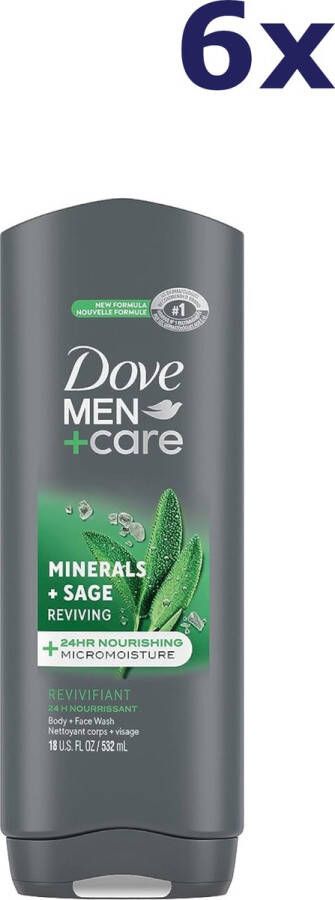 Dove 6x Douchegel Men Care Elements Minerals + sage 400ML