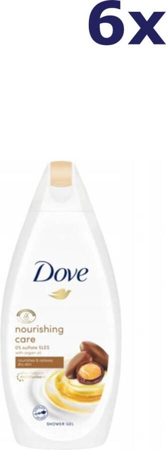 Dove 6x Douchegel Moisturising Care & Argan Oil 250ML