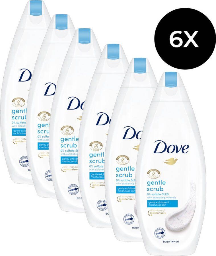 Dove 6x Douchegel Neutral Gentle Scrub 225 ml