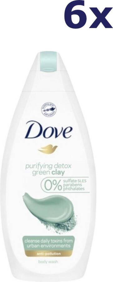 Dove Douchegel Purifying Detox 6 x 250 ml Voordeelverpakking