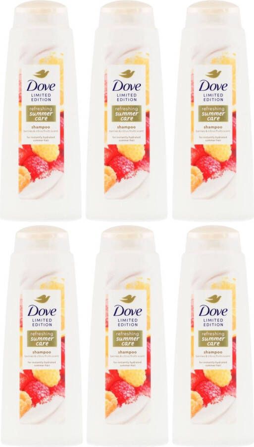 Dove. Dove Shampoo Refreshing Summer- Limited Edition 6 x 400 ml Voordeelverpakking