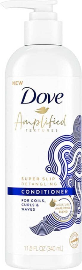 Dove Amplified Textures Super Slip Detangling Conditioner 340 ml