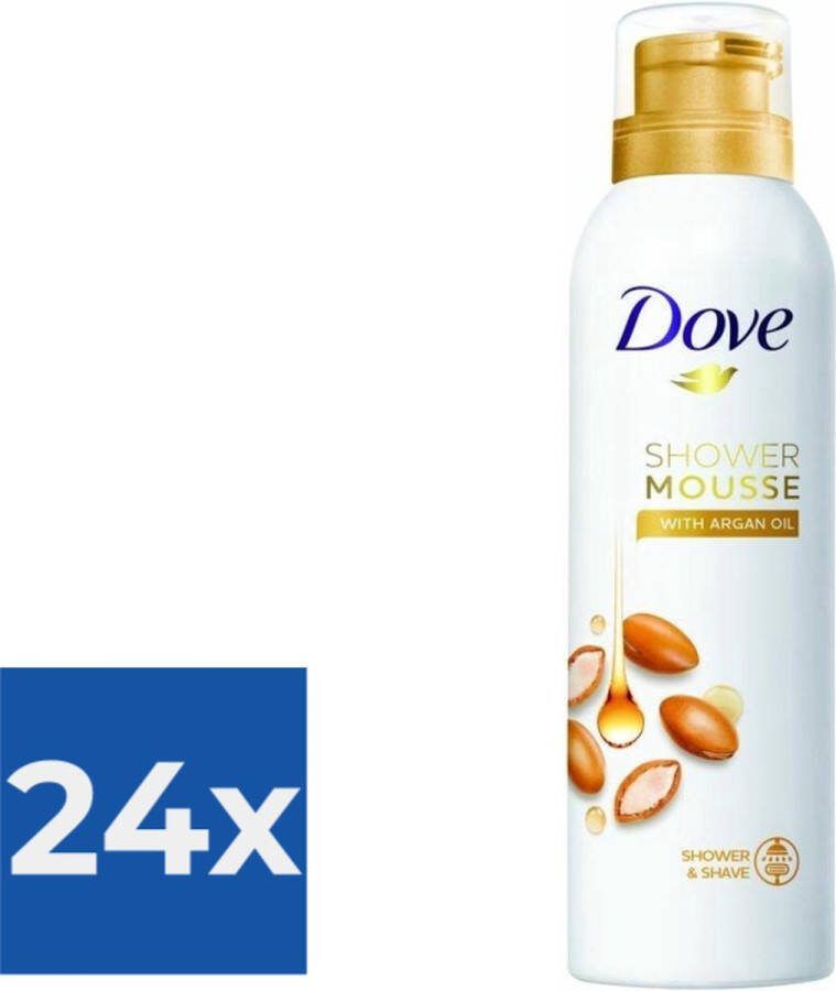 Dove Argan Oil 200 ml Shower Foam Voordeelverpakking 24 stuks