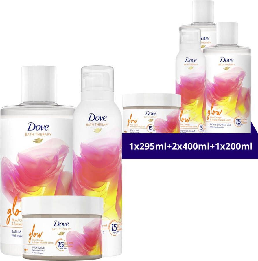 Dove Bath Glow Mix Geschenkpakket 4 Stuks Voordeelverpakking