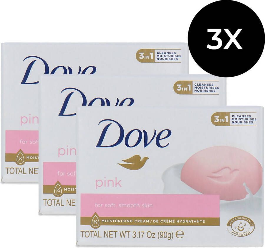 Dove Beauty Cream Bar Pink 90 gram (set van 3)