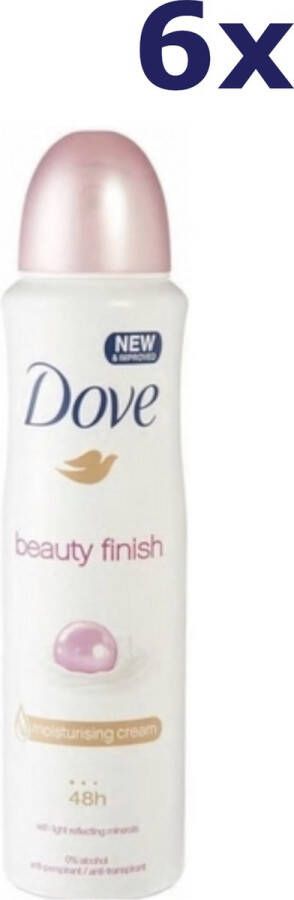 Dove Beauty Finsh Deodorant Spray 150 ml (set van 6)