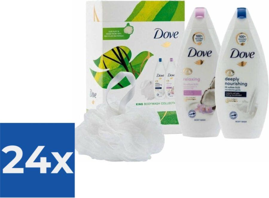 Dove Blissfully Relaxing Giftset 2x Douchegel & Puff Voordeelverpakking 24 stuks