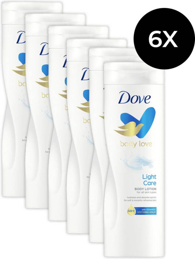 Dove Body Love Light Care Body Lotion 400 ml (6 stuks)