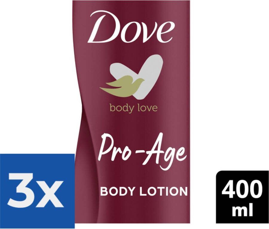 Dove Body Love Pro Age Bodylotion 400 ml Voordeelverpakking 3 stuks